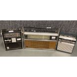 A Grundig Cityboy 1100 alongside a Grundig Cityboy 700 and a further HMV portable transistor radi