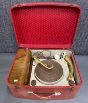 An early Fidelity radio portable record player.