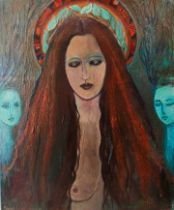 Original Artwork by Alice Lenkiewicz Original paintings. Mary Oil on canvas 2020 Oil on linen 19