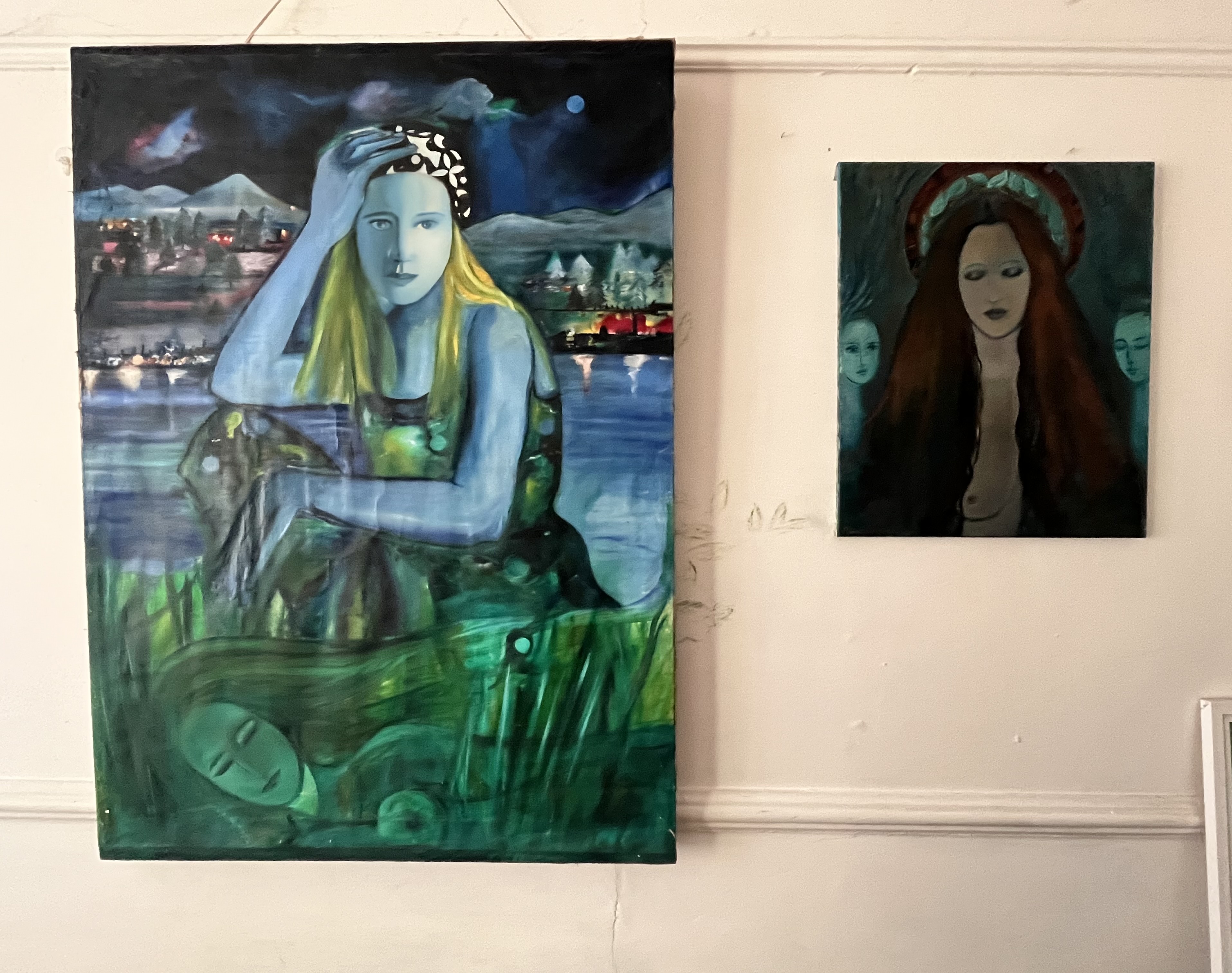 Original Artwork by Alice Lenkiewicz Original paintings. Lady Dreaming 1986 oil on Linen Oil on li - Image 7 of 7