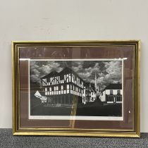 Anna Elinson (British). Pencil signed dry point etching of the guild hall, Thaxted. Frame size. 51cm