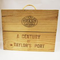 A case of four bottles of A Century of Taylor's port.