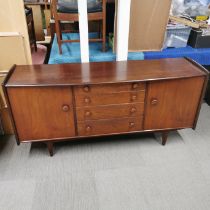 A mid 20thC A.Younger Ltd four drawer teak sideboard, 168 x 84 x 48cm.