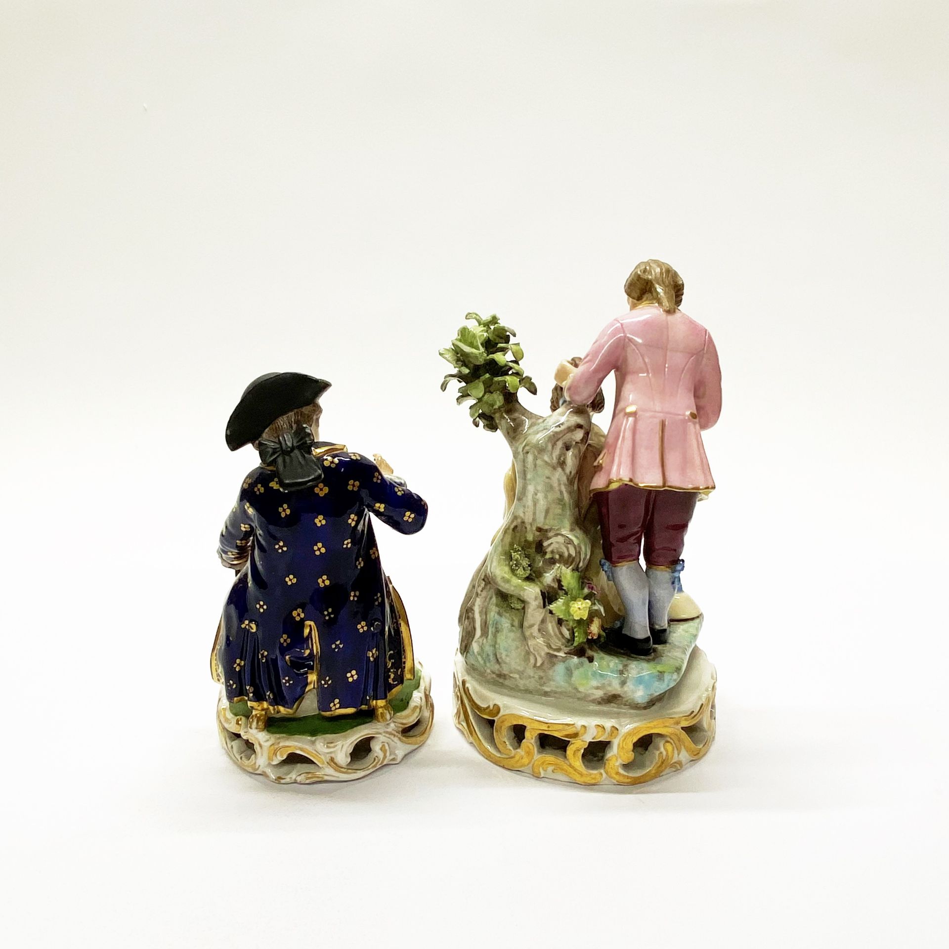An early Bloor Derby porcelain figure of a boy with a performing dog together with Bloor Derby - Image 3 of 4
