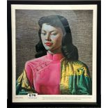 A Tretchikoff framed 1969 lithograph of Miss Wong, frame size. 33cm x 41cm.