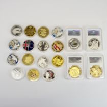 A quantity of mixed silver and other commemorative coins.