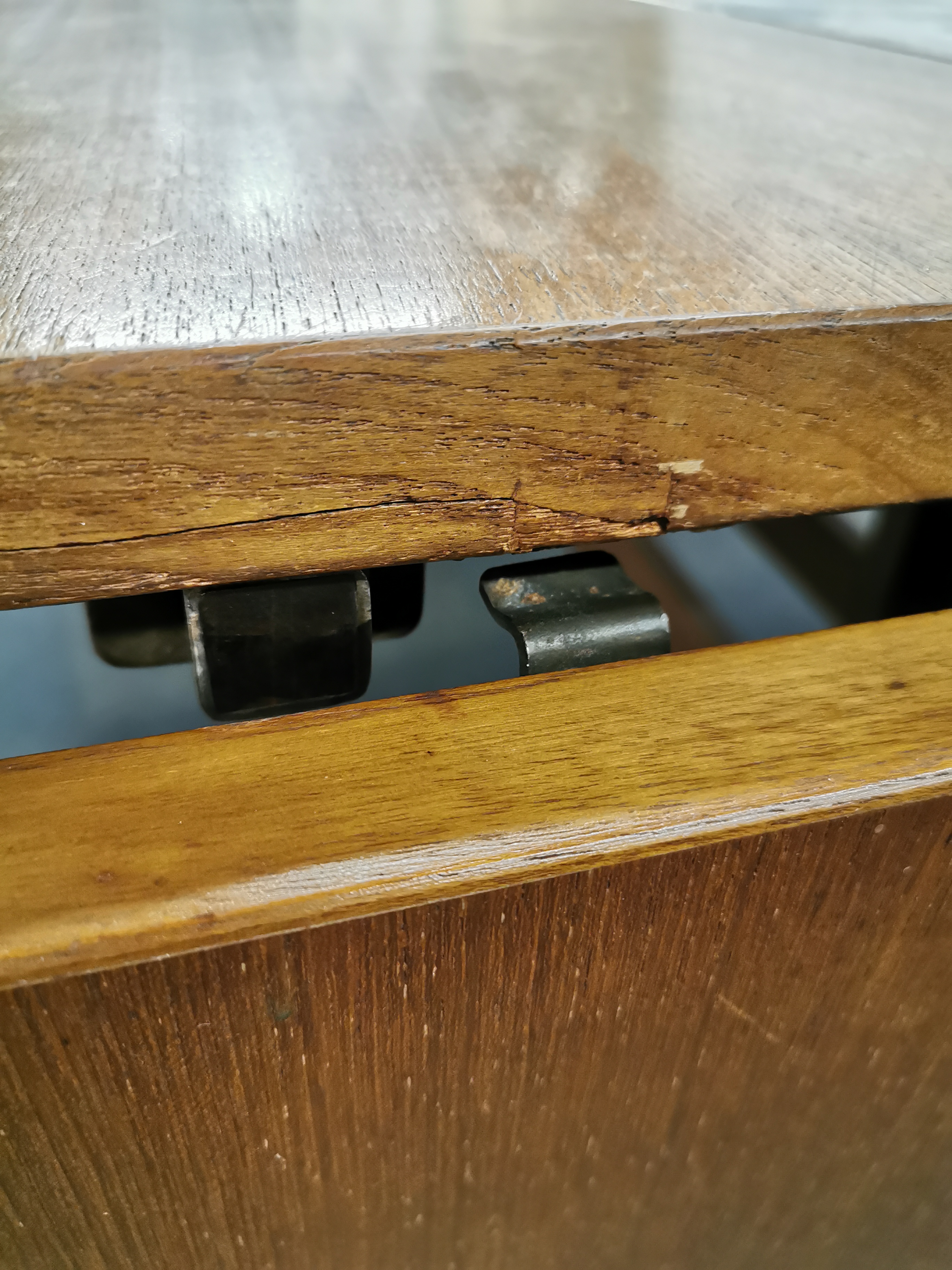 A 1970's tile topped teak drop leaf extending dining table, overall 255 x 87cm. - Image 4 of 7