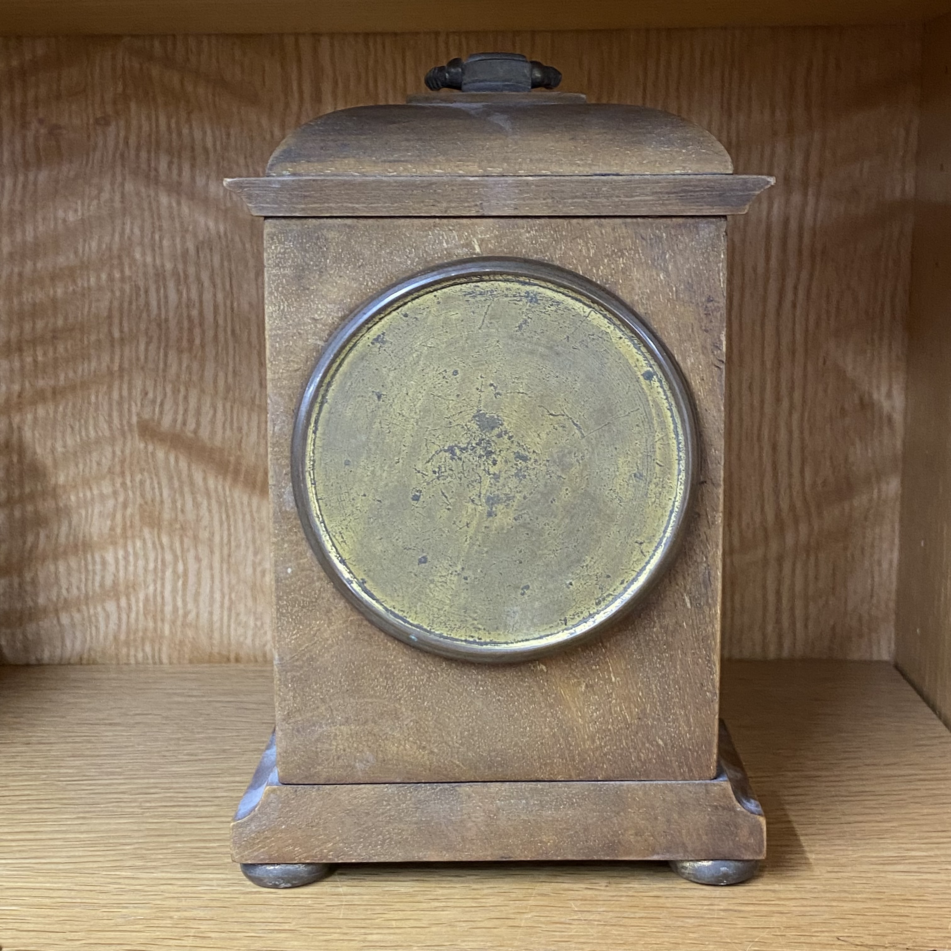 A mahogany cased Edwardian (clock) H. 22.5cm. - Bild 3 aus 4