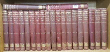 Twenty one volumes of The Times "History of the war" (1914-1918)