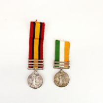Two South African medals for 4578 PTE.J.MALONEY Liverpool Regiment, 3258 PTE.J.GREEN, Lincoln