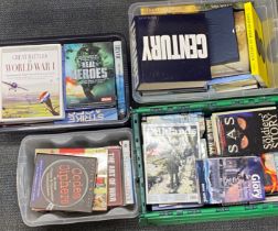 A large quantity of military and war related books.