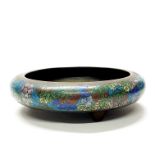 A large Chinese enamelled bronze bowl Dia. 30cm