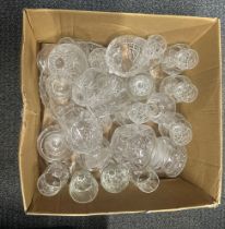 A quantity of cut crystal glassware.