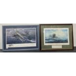 A framed limited edition 3/25 print of operation Serberus by Phillip E West signed by artist and
