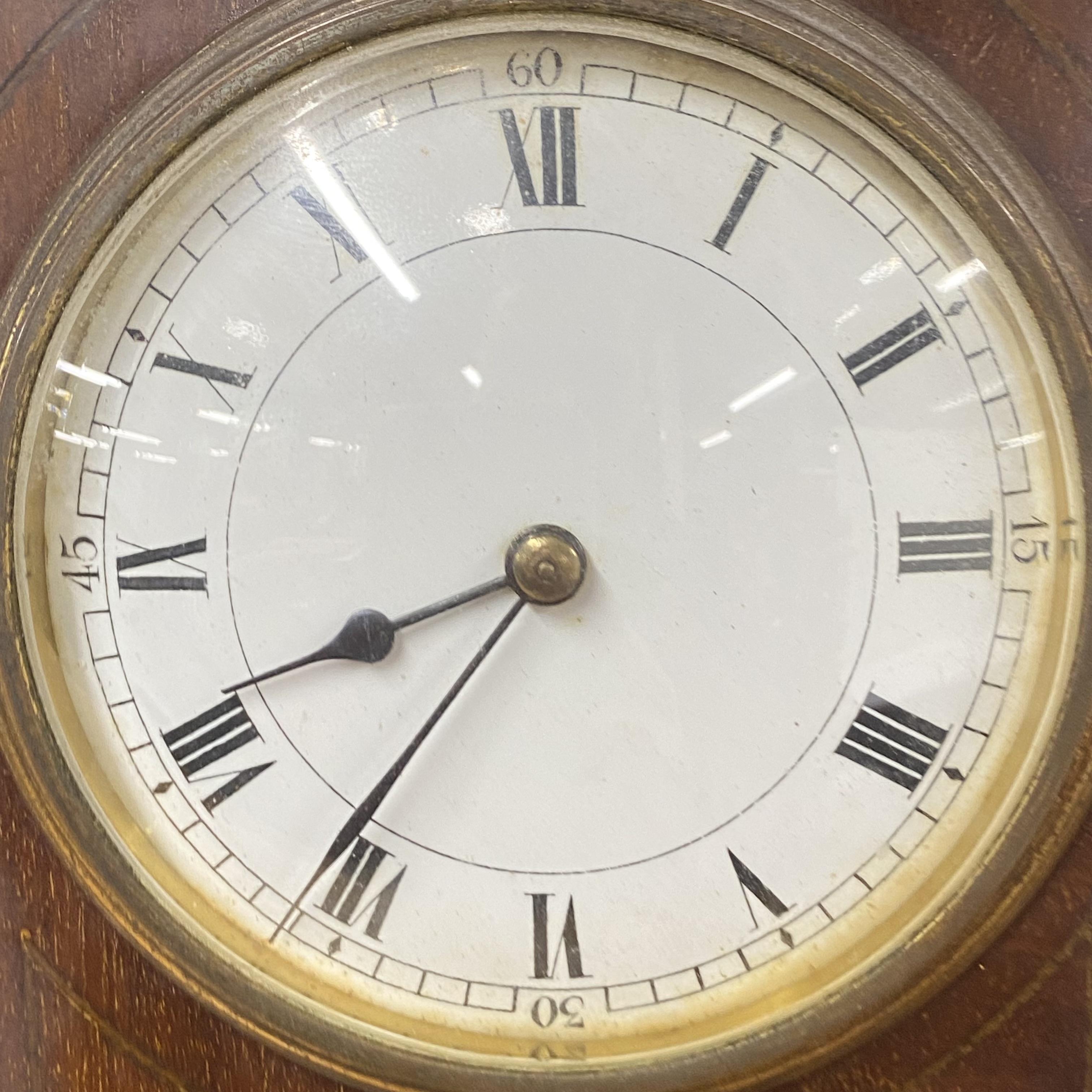 A mahogany cased Edwardian (clock) H. 22.5cm. - Bild 2 aus 4