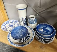 A quantity of Copenhagen porcelain and other items.