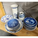 A quantity of Copenhagen porcelain and other items.