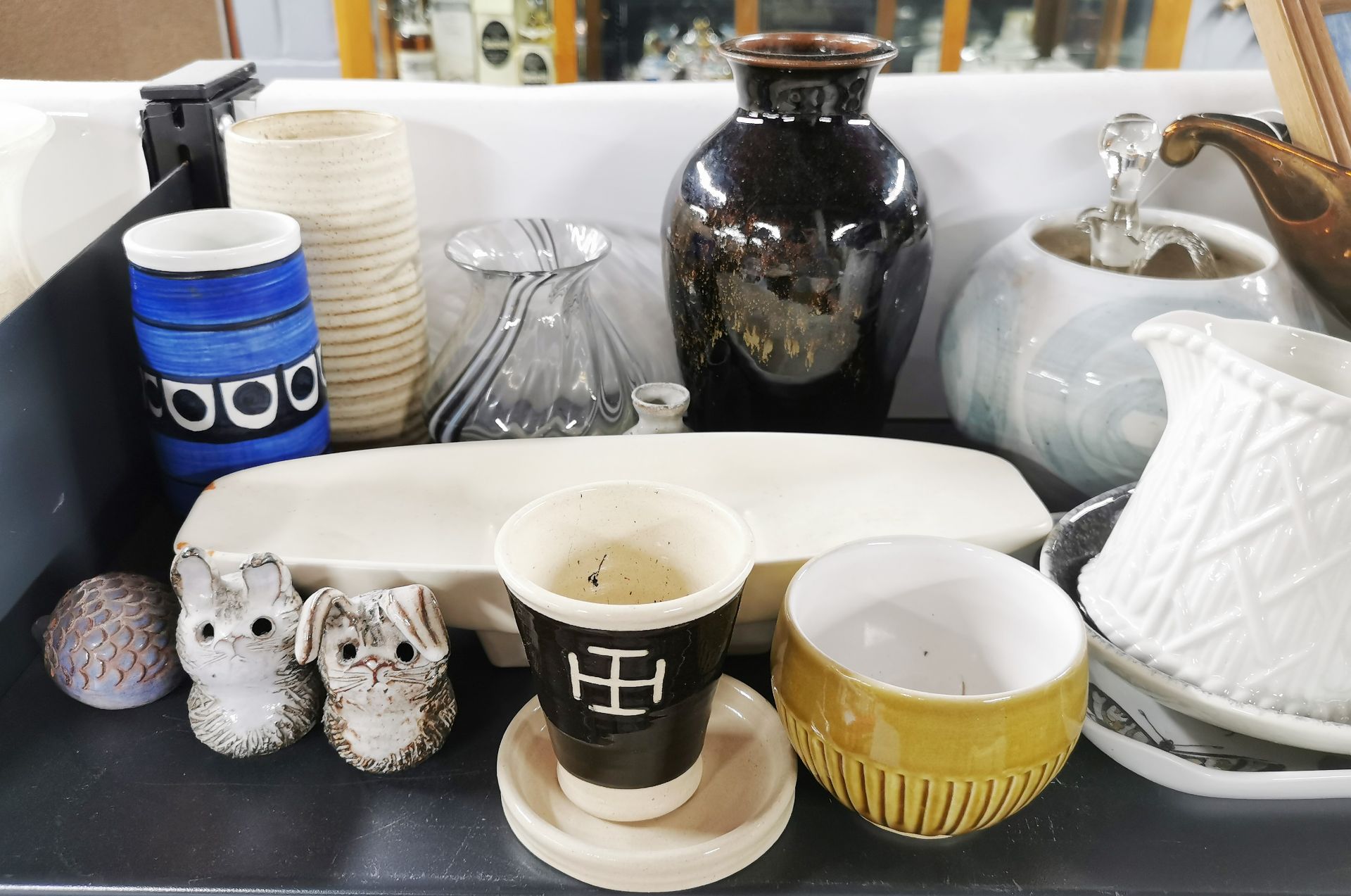 A quantity of studio pottery and other items. - Image 2 of 4