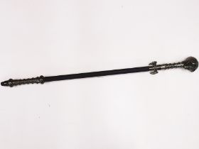 A fantasy skull head sword stick, L. 98cm.