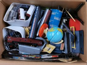 A box of mixed 00 gauge railway accessories, etc.