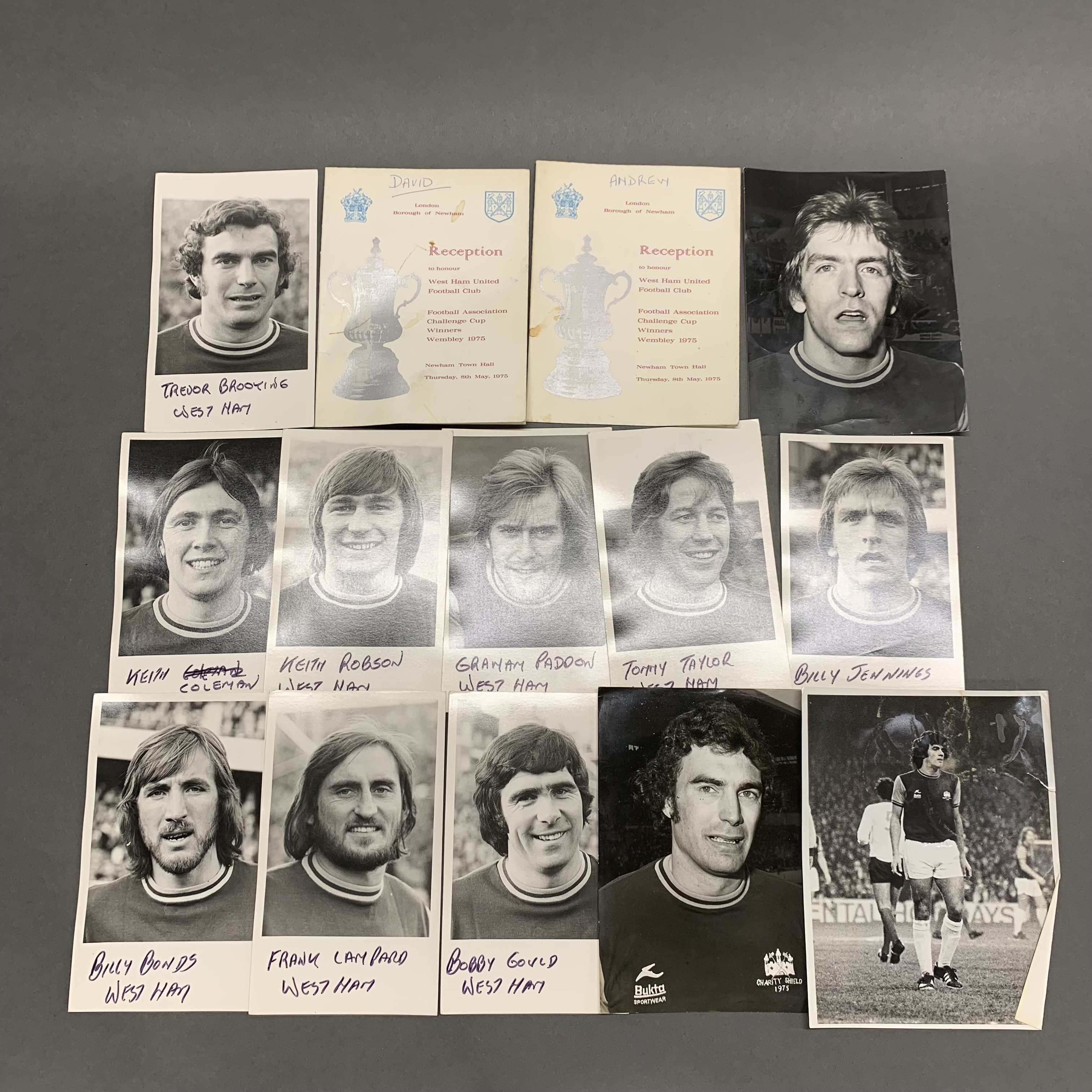 A quantity of vintage football related photographs, including an autograph of Geoff Hurst. - Image 4 of 5