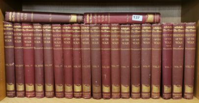 Twenty one volumes of The Times "History of the war" (1914-1918)