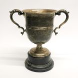A large hallmarked silver Southend Esplanade Regatta trophy for 1921, with stand H. 25cm.