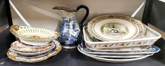 A group of mixed good china.