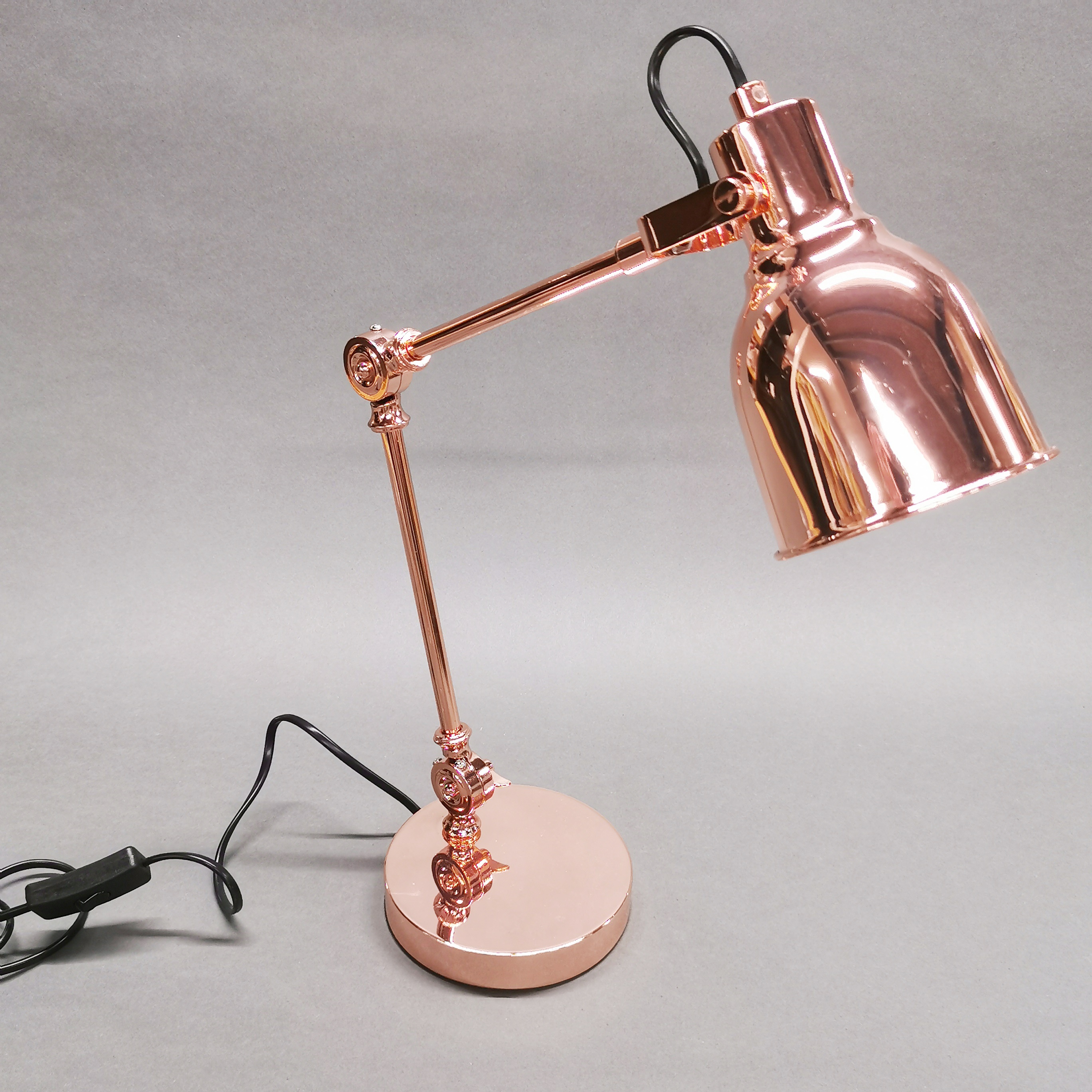 A copperised angle desk lamp. - Image 2 of 2