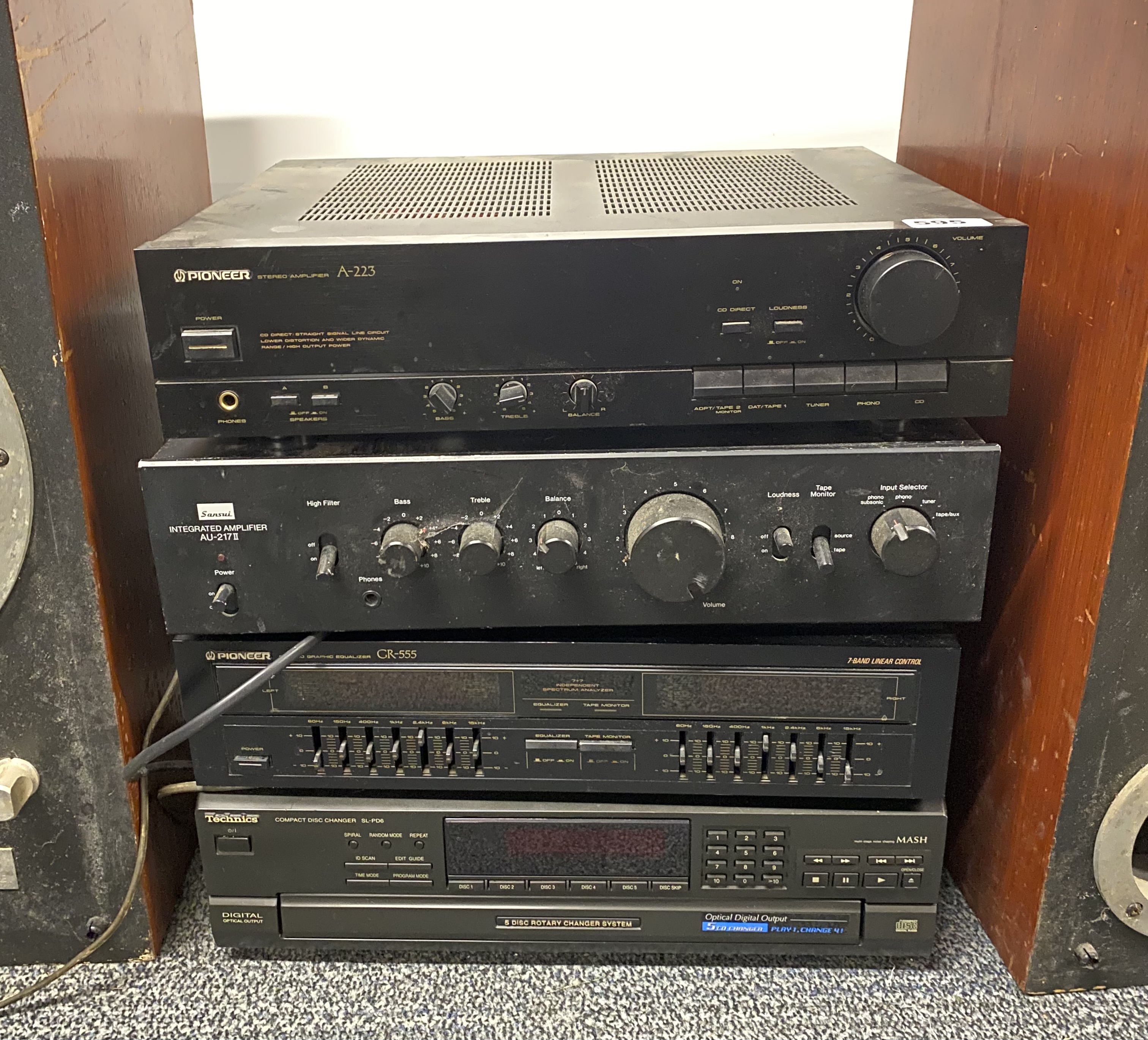 A Pioneer vintage Hi-Fi system and two speakers. - Image 2 of 2