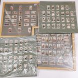 Two frames and two mounted sets of cigarette cards, frame size. 55 x 55cm