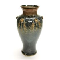 An interesting Chinese Hare's fur glazed porcelain vase, H. 22cm.