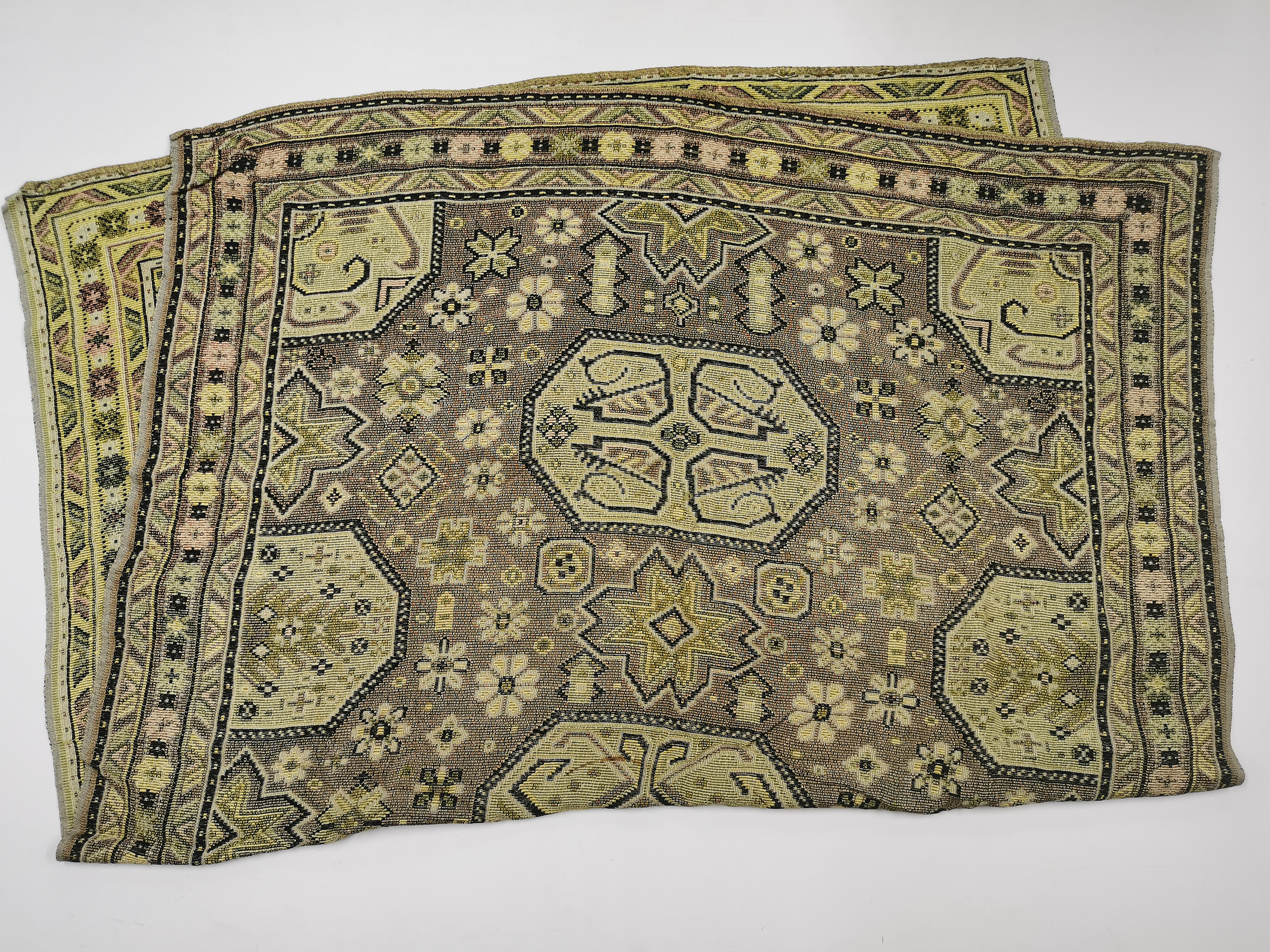 A continental table rug, 133 x 183cm. With another continental table rug, 146 x 220cm. - Image 2 of 2