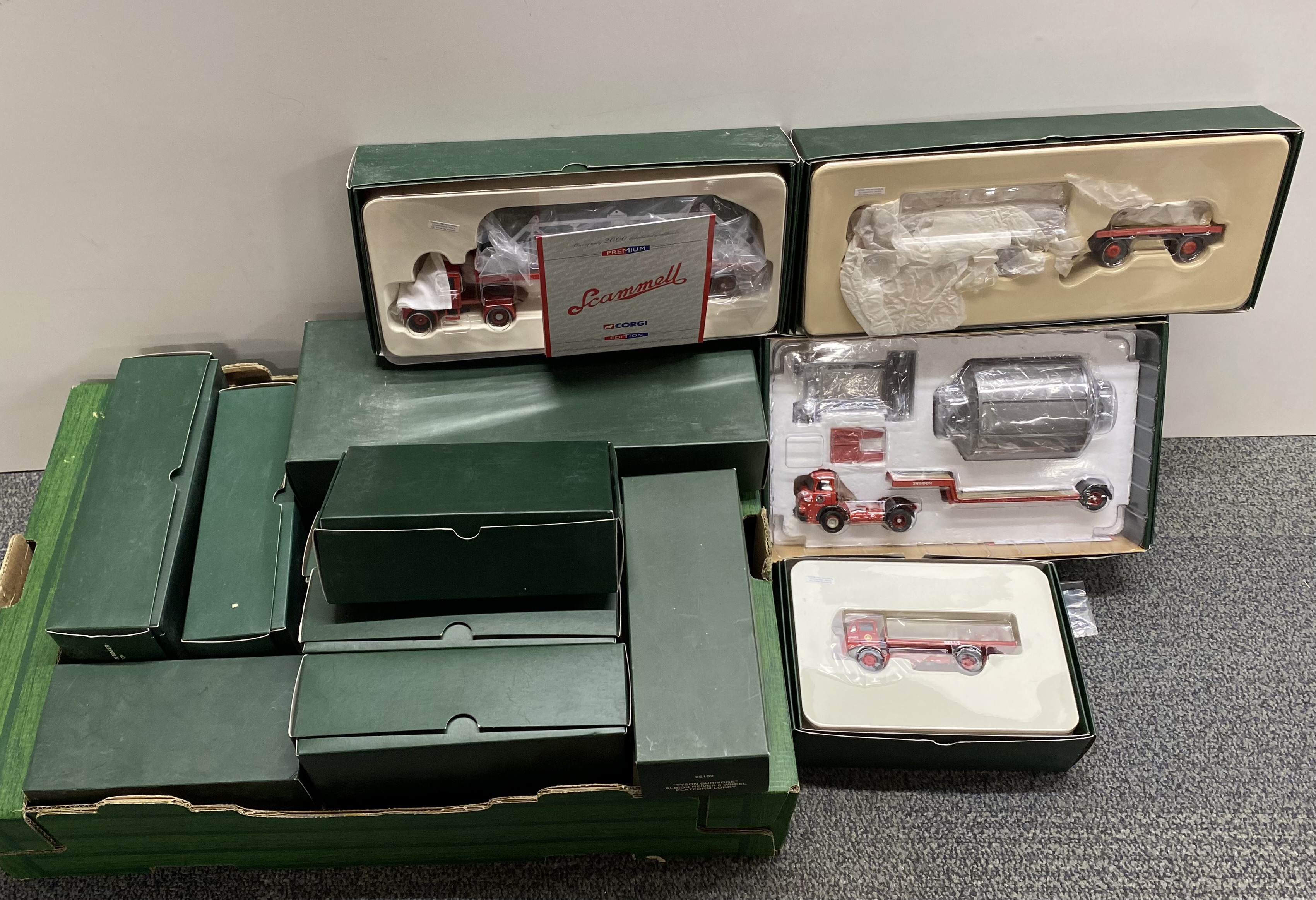 A quantity of boxed Corgi diecast model vehicles.