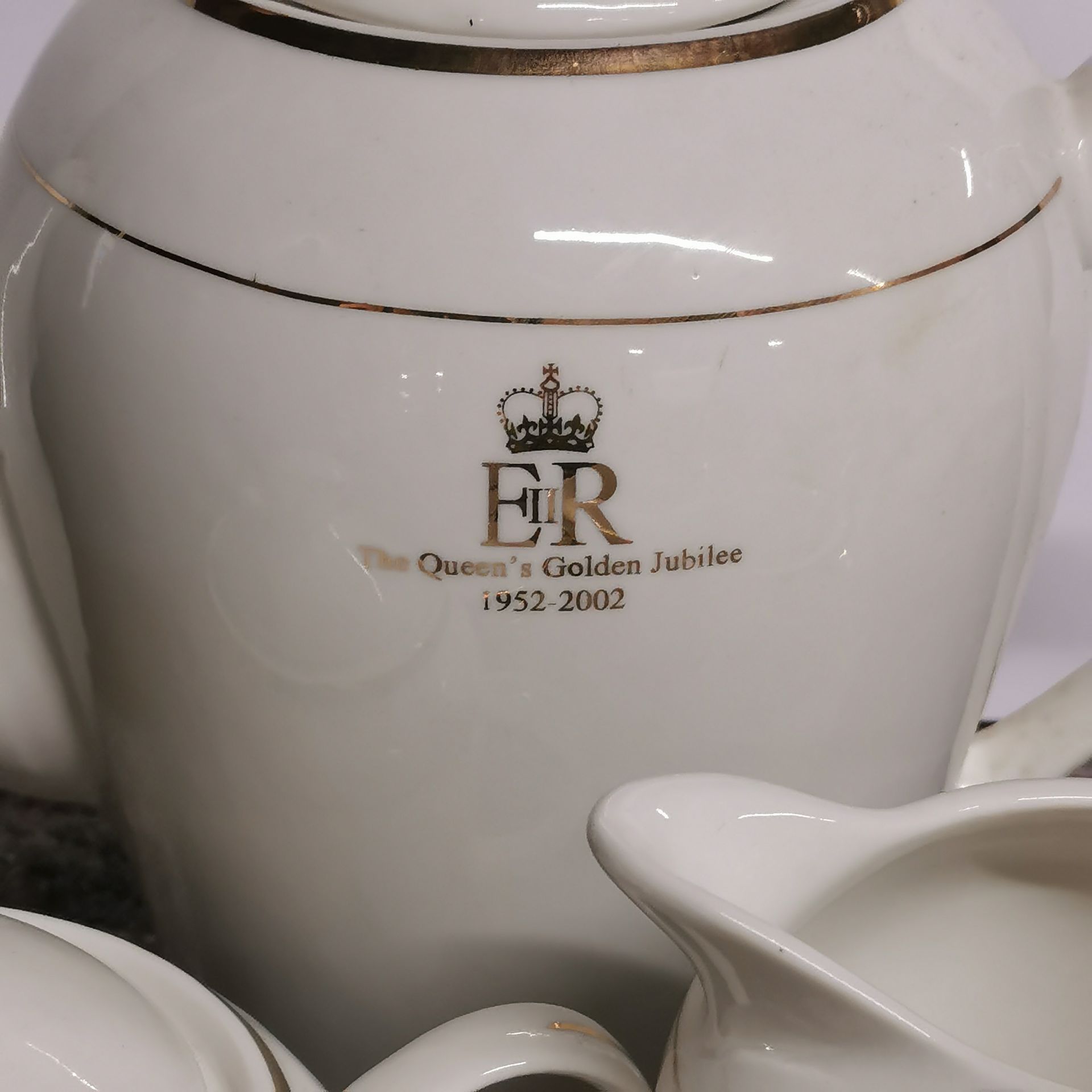 A 2002 Queens golden jubilee four setting tea set. - Image 2 of 3