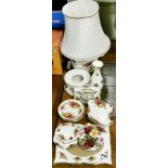 A group of Royal Albert old country roses decorative items.