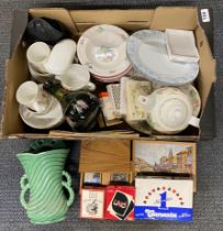 A box of good mixed china etc.