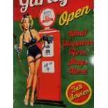 A reproduction metal advertising sign, 50 x 70cm.