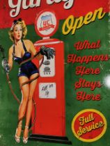 A reproduction metal advertising sign, 50 x 70cm.