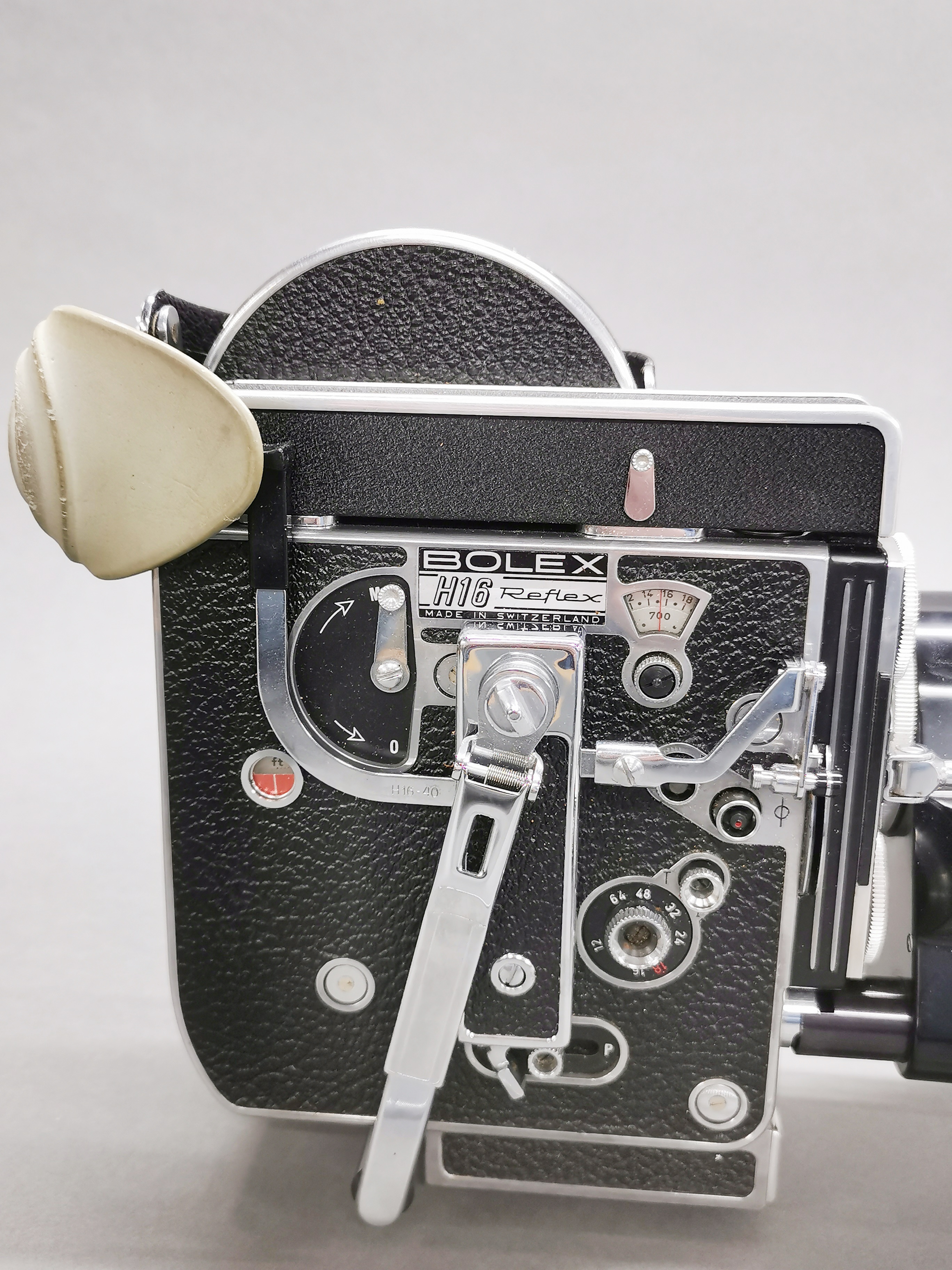 A leather cased Bolex 1966 H16 Rex 5 movie camera with Vario Switar 86EE lens. - Image 8 of 9