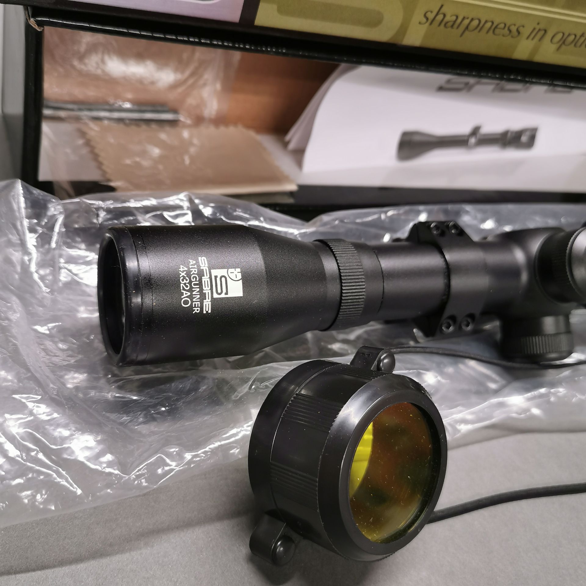 A boxed sabre optics air gun, 4X32AO telescopic sight. - Image 2 of 4