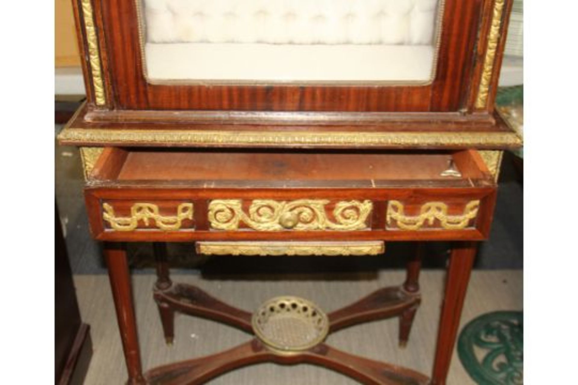 An early 20th century single drawer French ormolu mounted mahogany veneered display cabinet, 168 x - Image 2 of 3