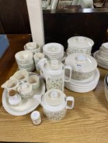 An extensive Hornsey Fleur pattern vintage dinner and coffee service.