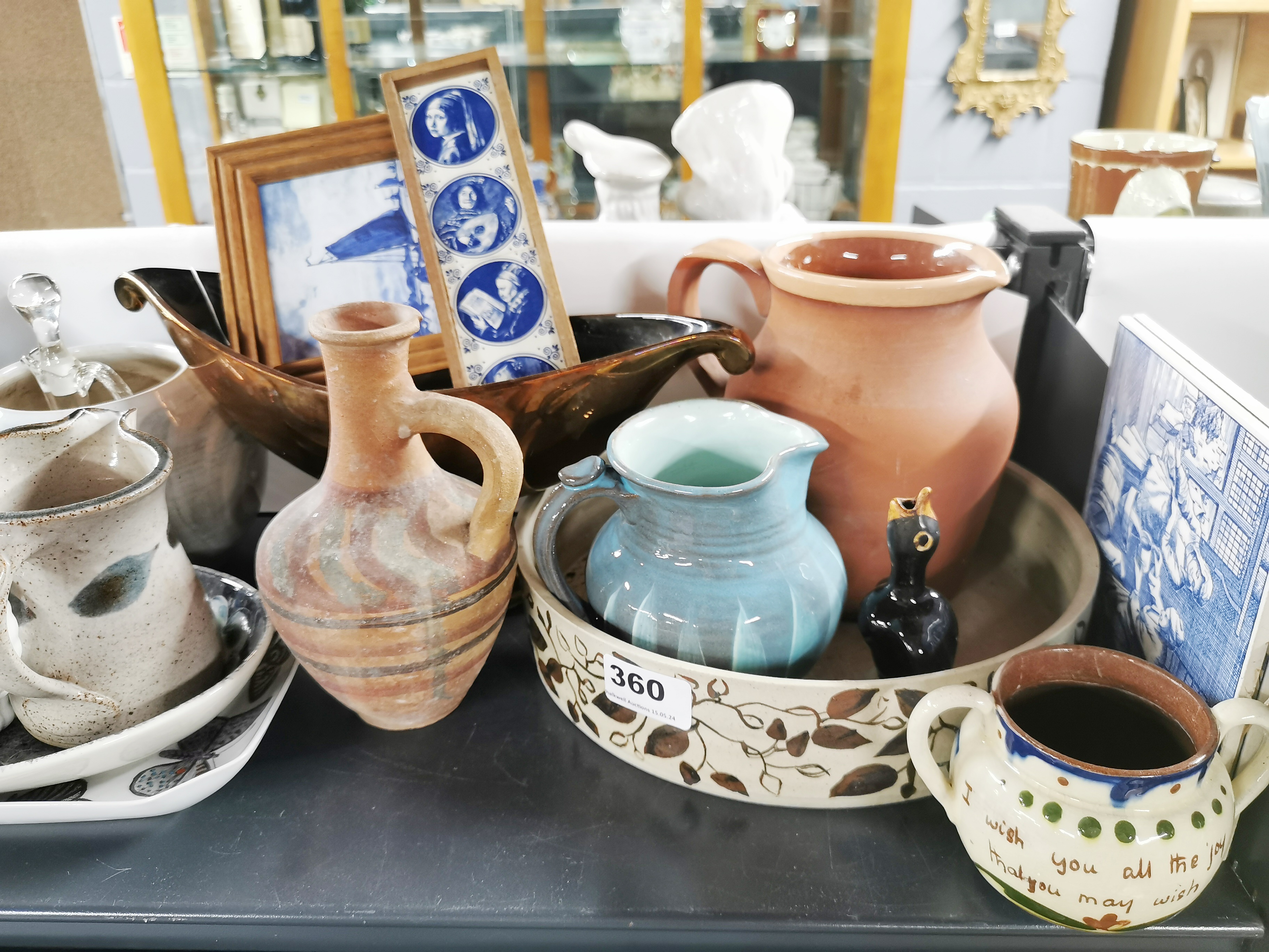 A quantity of studio pottery and other items. - Image 3 of 4