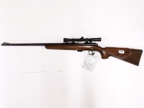 A BSA supersport-5 bolt action rifle with telescopic sight. With deactivation certificate.