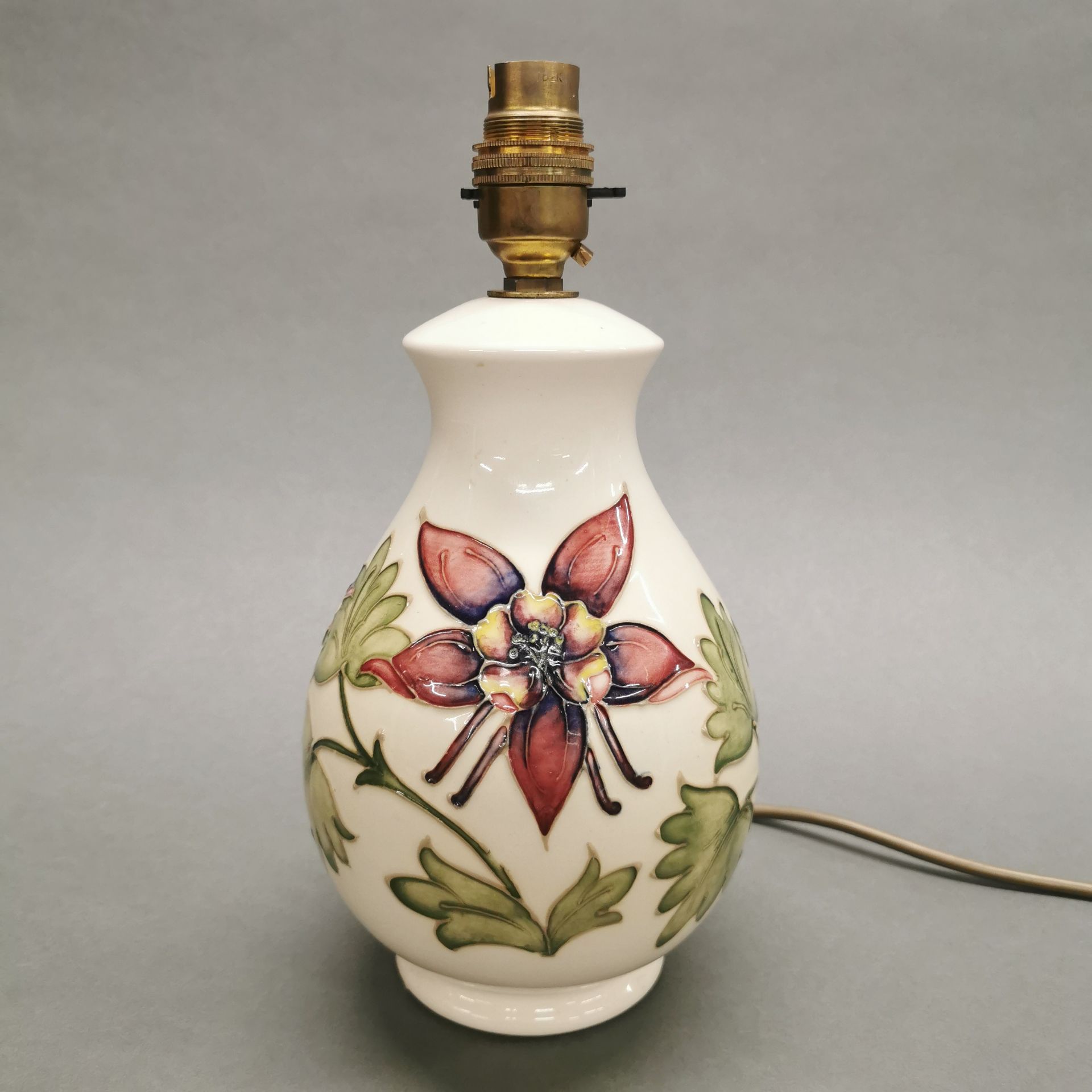 A Moorcroft table lamp base, H. 26cm.