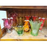 A group of mixed vintage glassware.