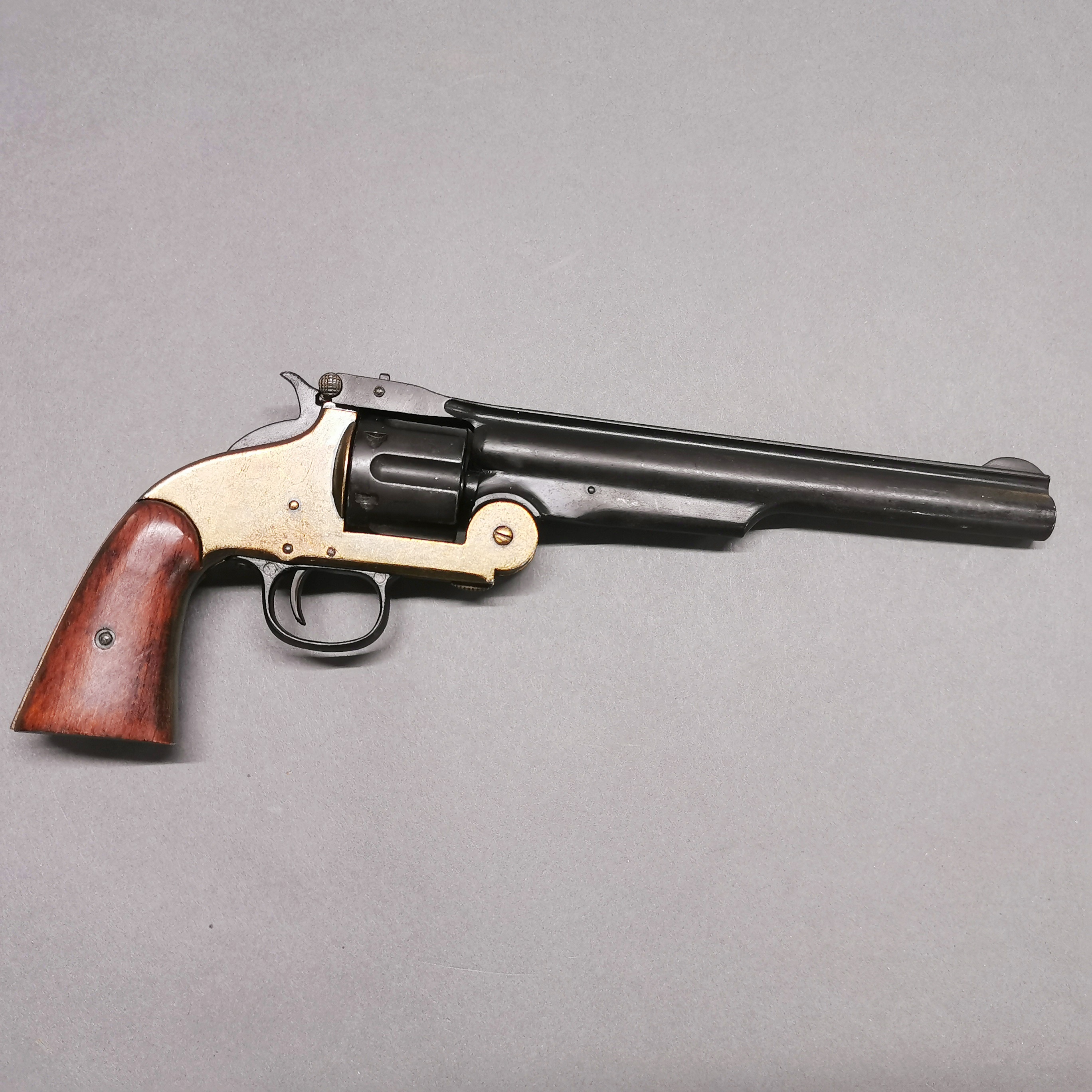 A vintage working action inert retrospective copy of a Schoffield revolver, full weight and size - Image 3 of 3