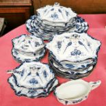 A Victorian Albion pottery part dinner service.