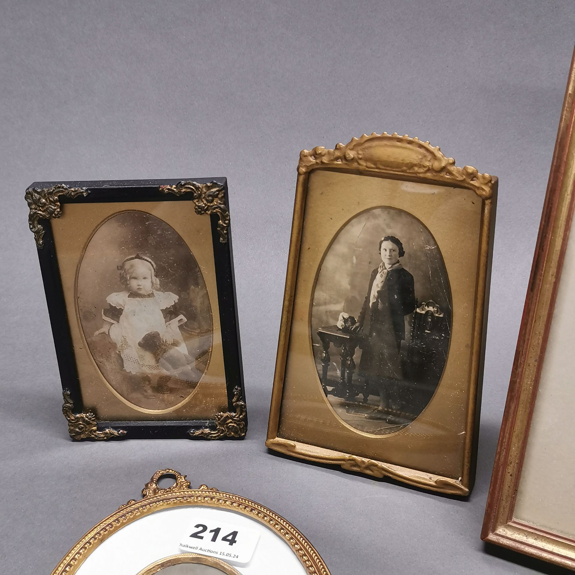 A group of antique framed photographs, largest. 28cm. - Image 2 of 3